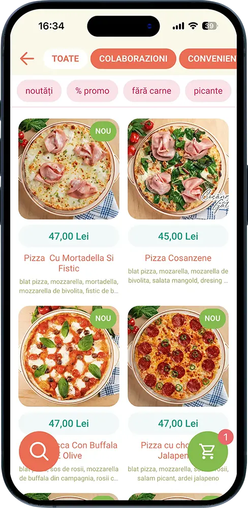 Aplicație comenzi restaurant